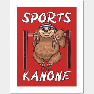 Sports Cannon - Sporty Sloth Posters and Art